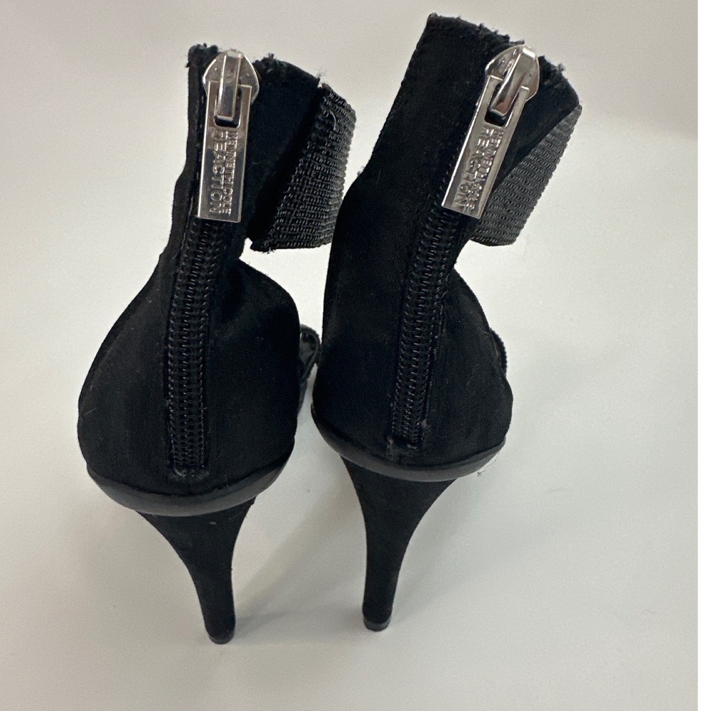 Kenneth Cole Reaction Heels Rhinestone Ankle Strap Stiletto Black 6.5 Sandals‎ - Picture 5 of 7